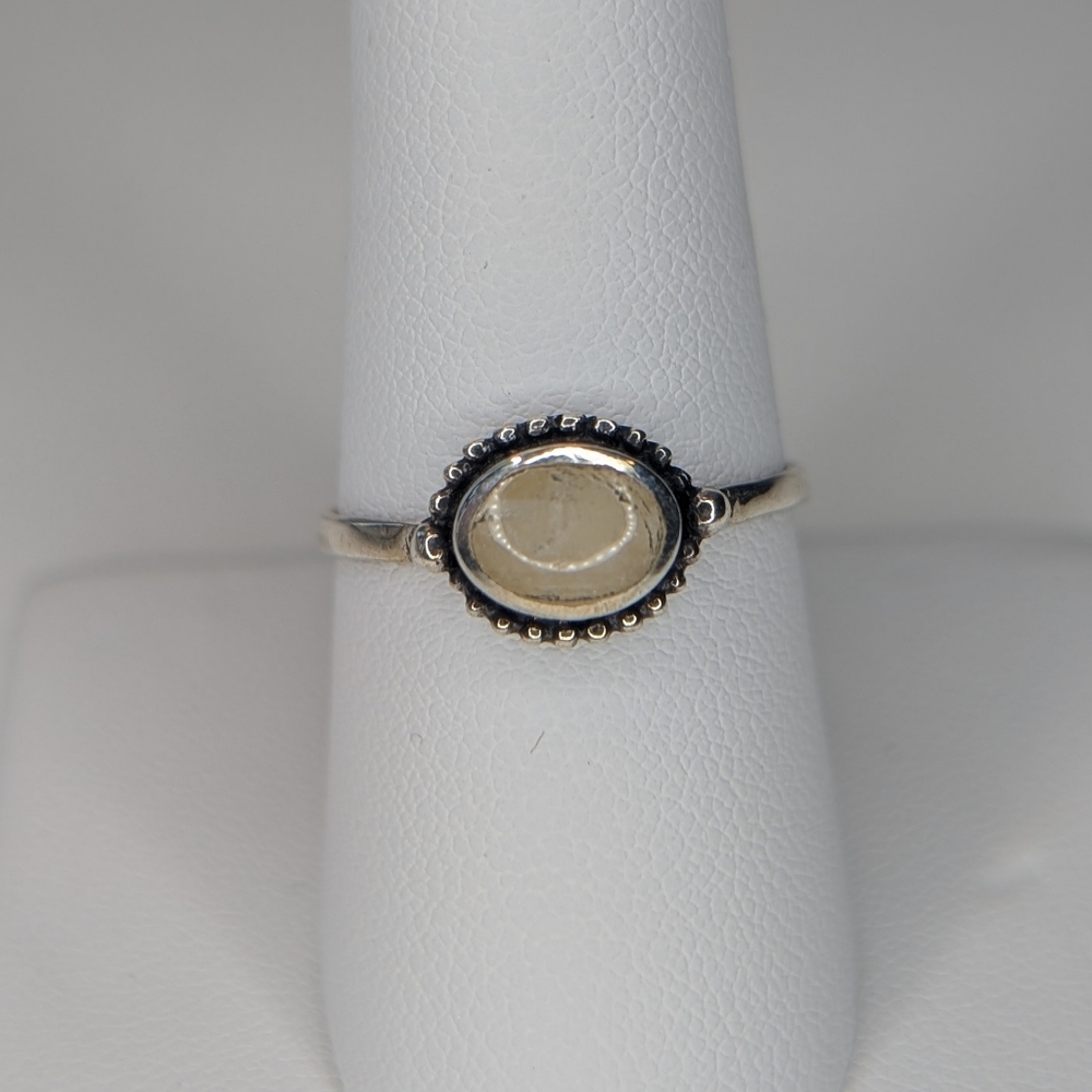 Solid Sterling Rutilated Quartz Ring 9 - image 1